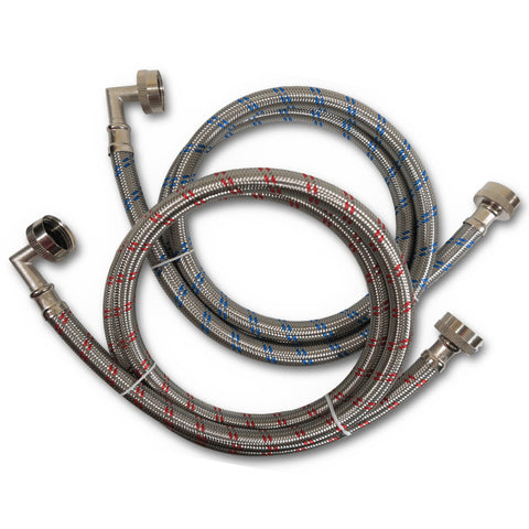 Stainless Steel Washing Machine Hoses with Elbow