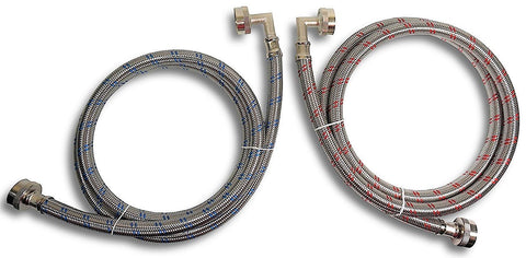 Stainless Steel Washing Machine Hoses with Elbow