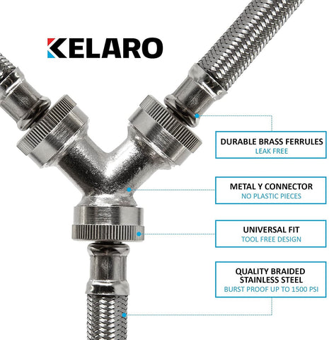 Steam Dryer Installation Kit - Braided Stainless Steel