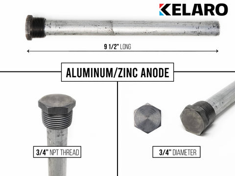 RV Water Heater Anode Rod - Aluminum Zinc
