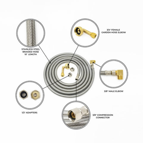 Stainless Steel Dishwasher Hose Kit