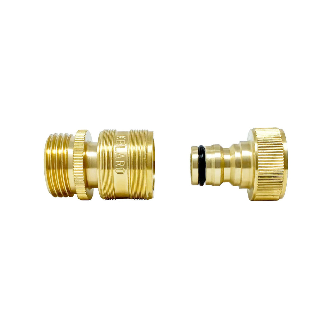 2 Sets Brass 3/4 Inner Tooth Garden Hose Quick Connector Set Male And  Female Head Car Wash Watering Accessories